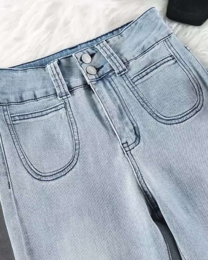 ハイウエストフレアデニム