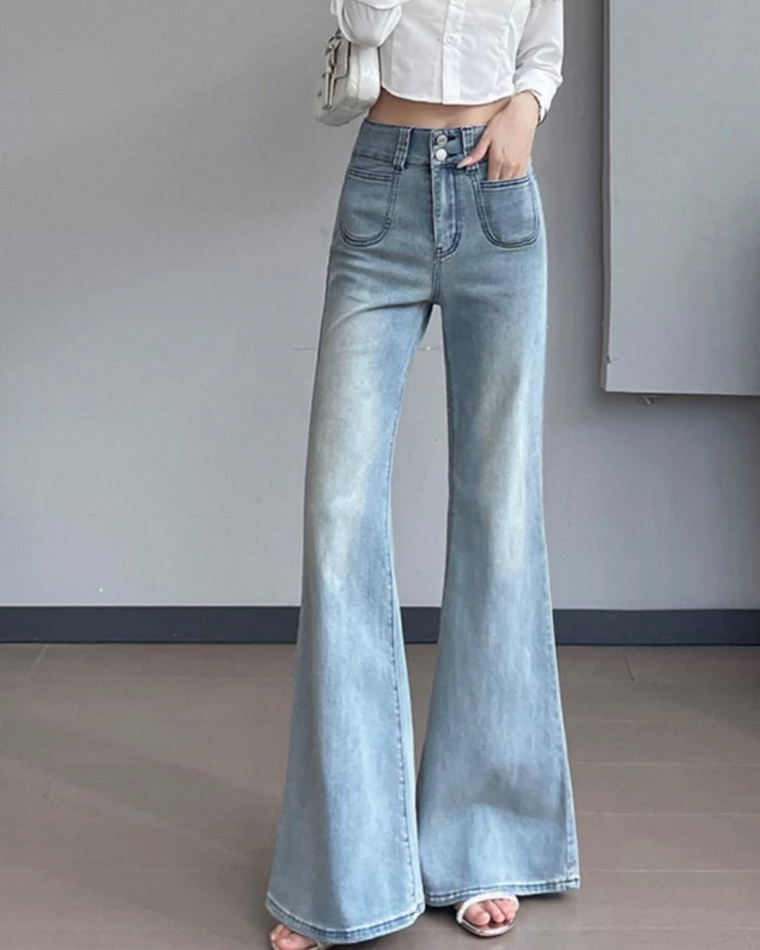 ハイウエストフレアデニム