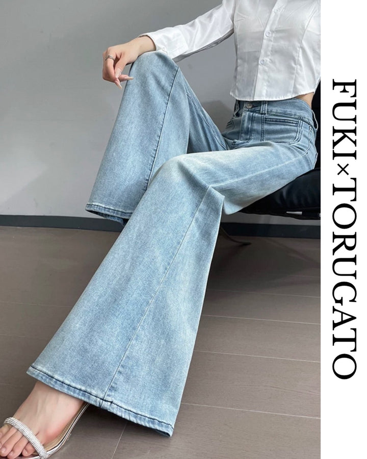 ハイウエストフレアデニム