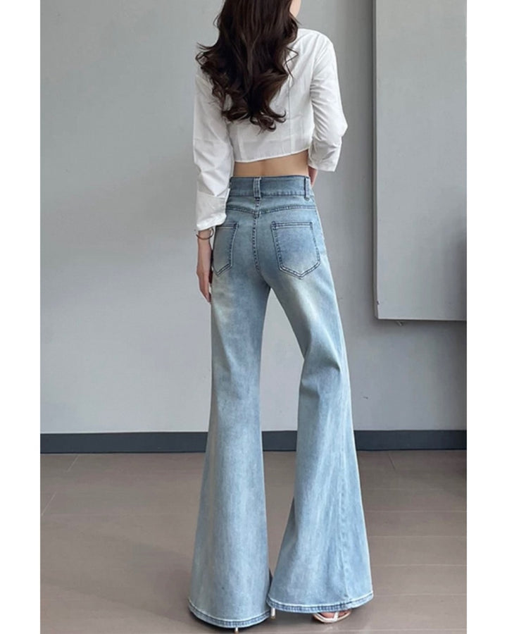 ハイウエストフレアデニム