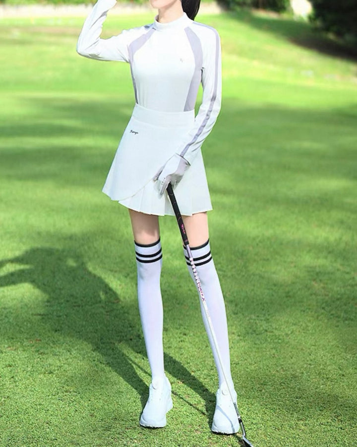 ラインストレッチゴルフトップス