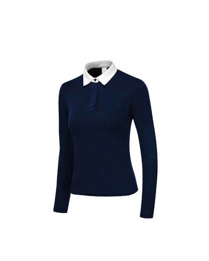 バイカラーストレッチゴルフトップス