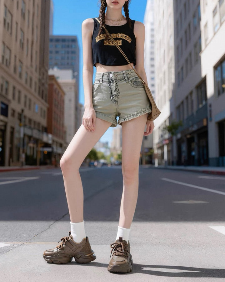 ハイテクダッド厚底スニーカー