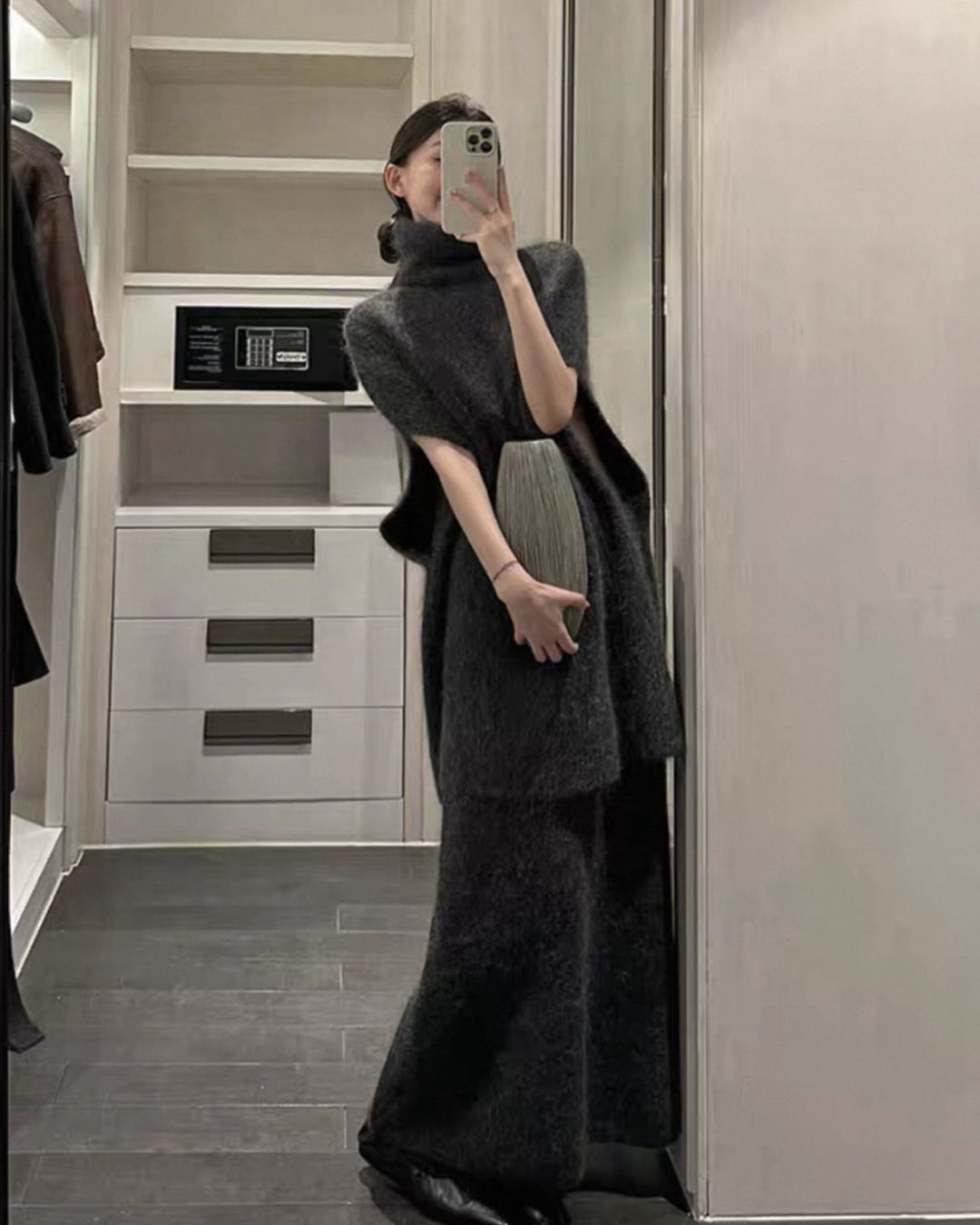 フラッフィーコクーンニットセットアップ