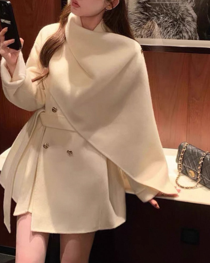 ノーブルラップケープコート