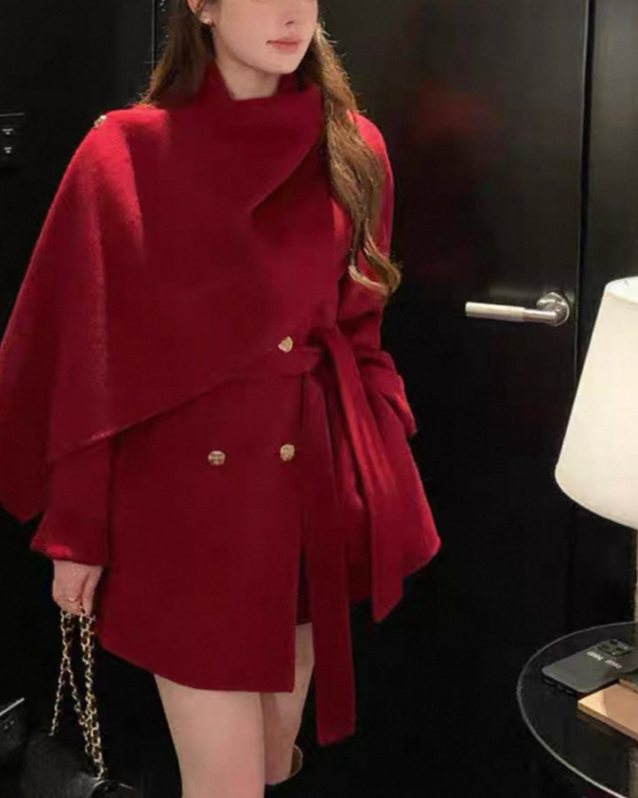 ノーブルラップケープコート