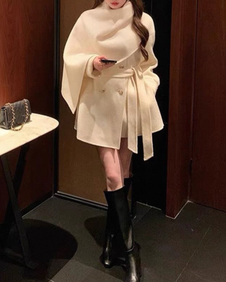 ノーブルラップケープコート