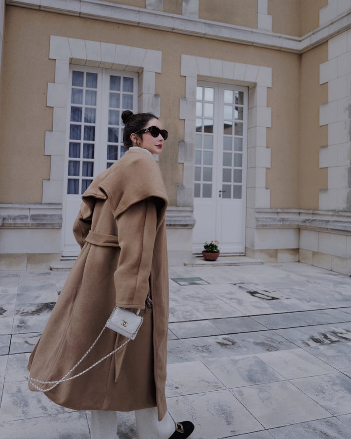 ショールカラーロングコート