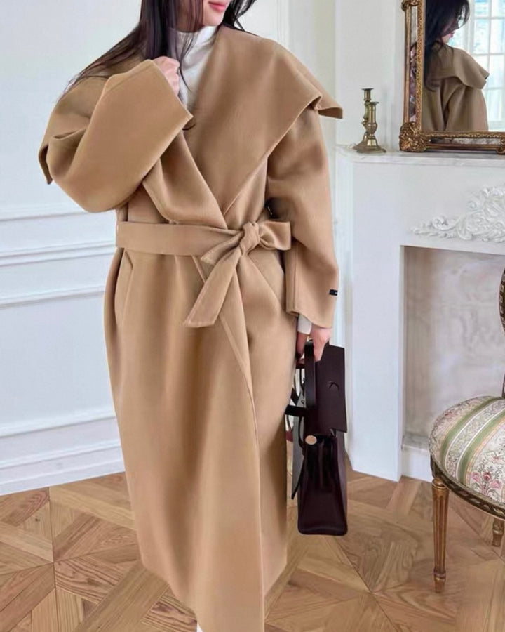 ショールカラーロングコート