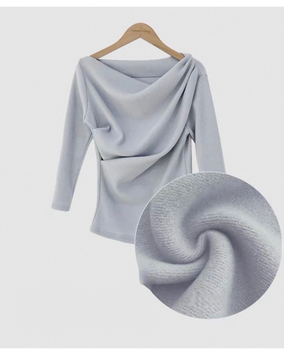 ドレープショルダーニットトップス