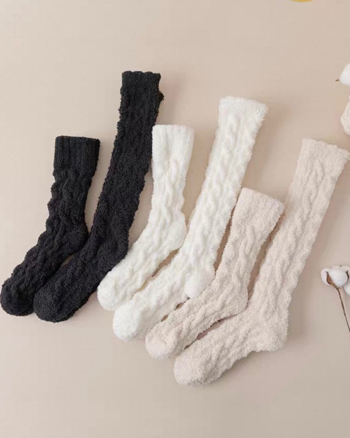 【即日発送】ふわとろ極暖ケーブルソックス