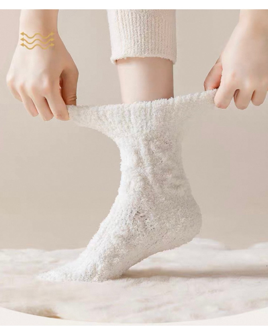 【即日発送】ふわとろ極暖ケーブルソックス