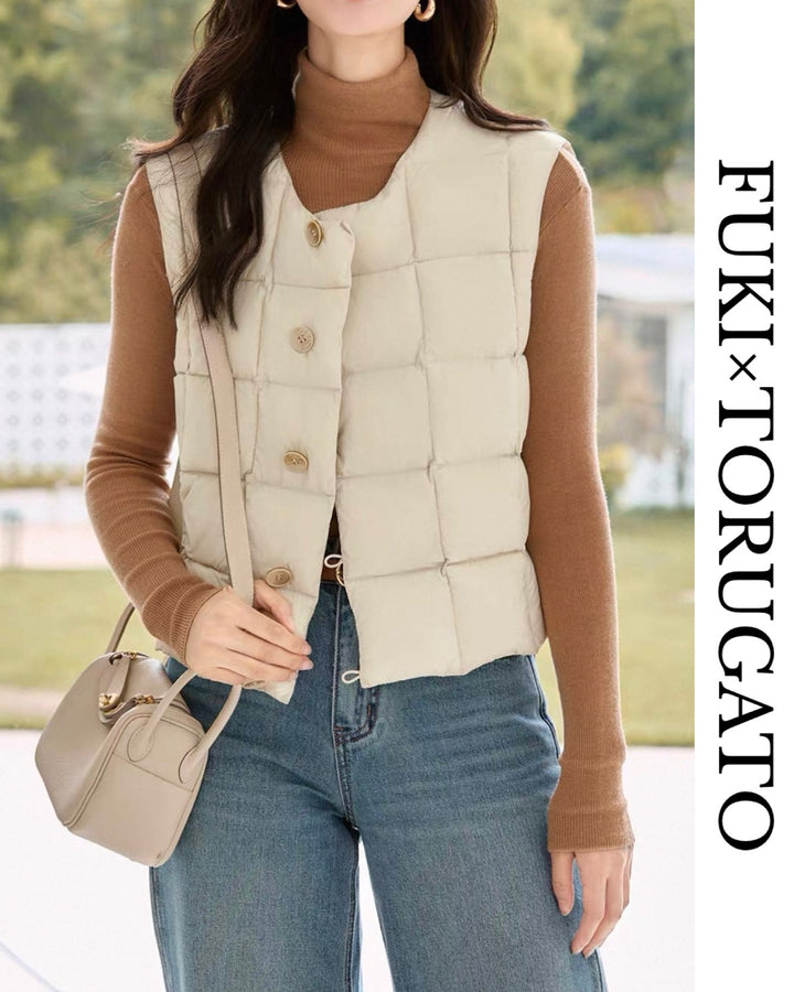 キルテッドインナーダウンベスト