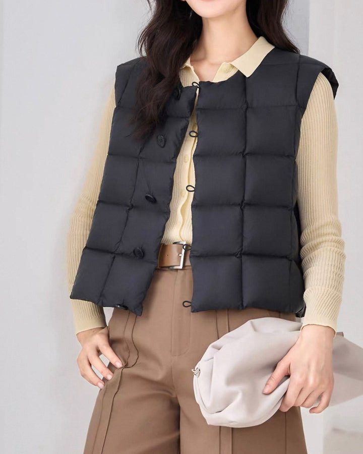 キルテッドインナーダウンベスト