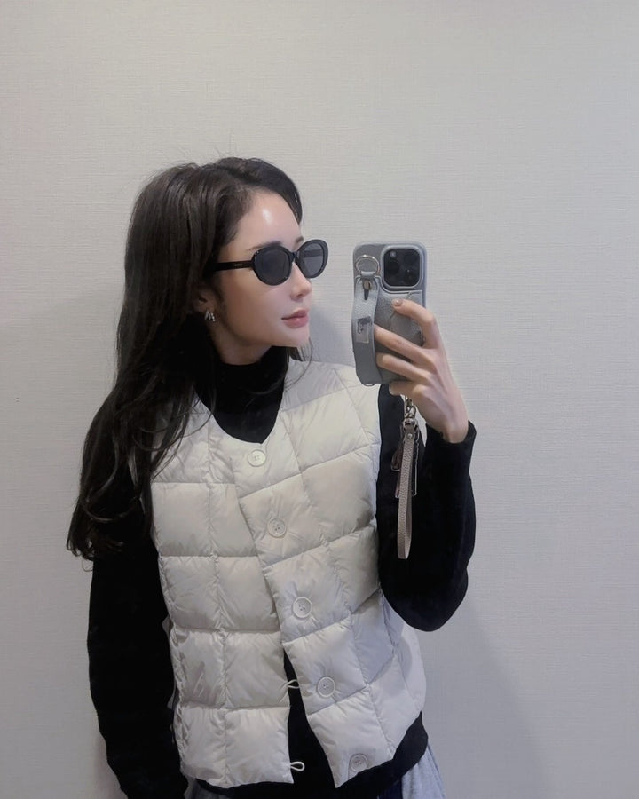 キルテッドインナーダウンベスト