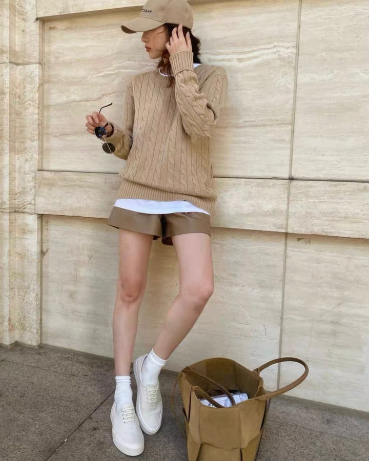 パリジャンケーブルニットセーター