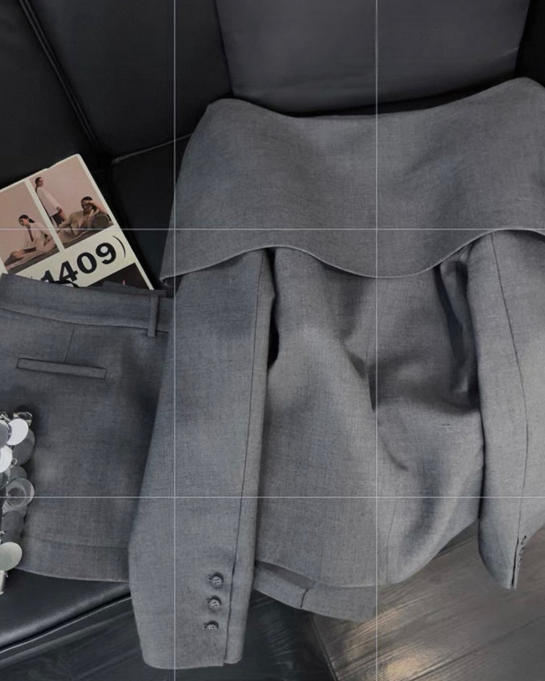 ケープショルダージャケットセットアップ