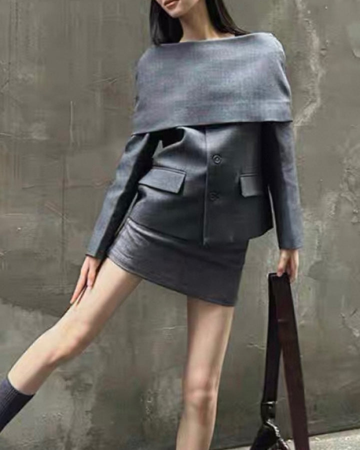 ケープショルダージャケットセットアップ