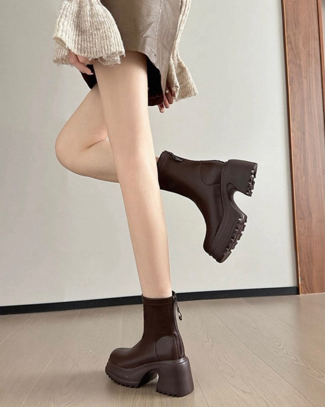 アーチソールショートブーツ