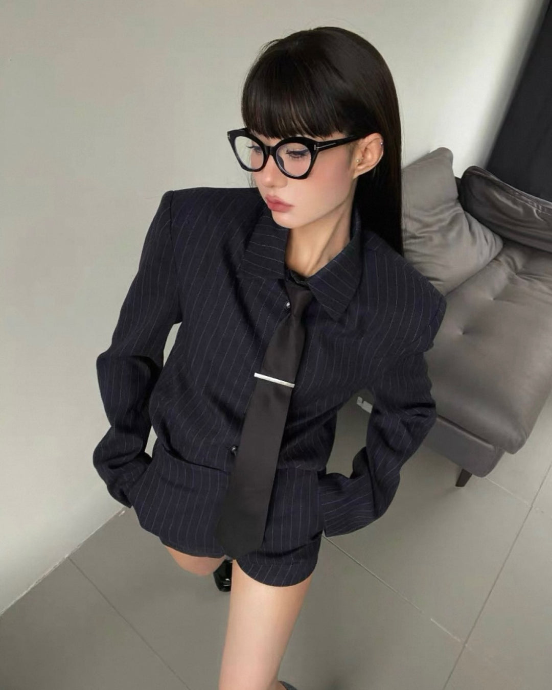 ピンストライプモダンセットアップ