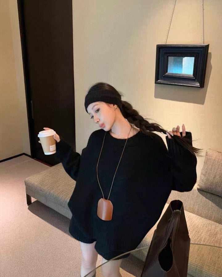 ソフトボリュームオーバーニット