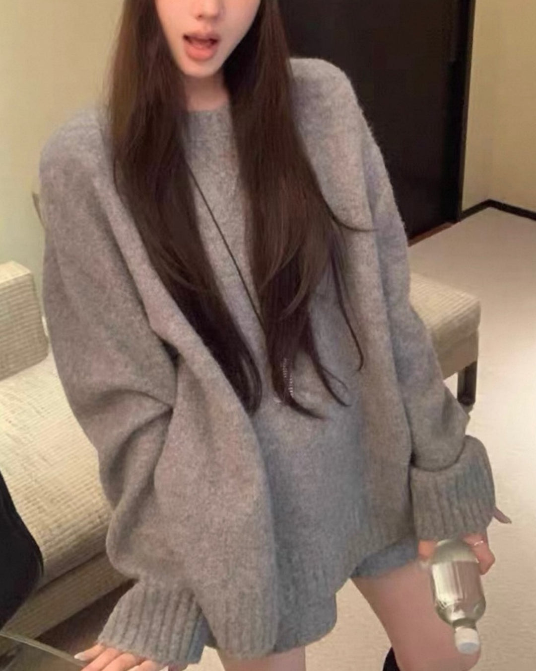 ソフトボリュームオーバーニット