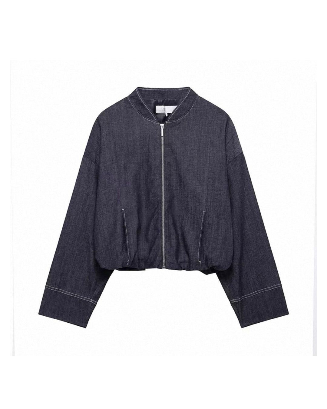 デニムブルゾン×スカートセットアップ