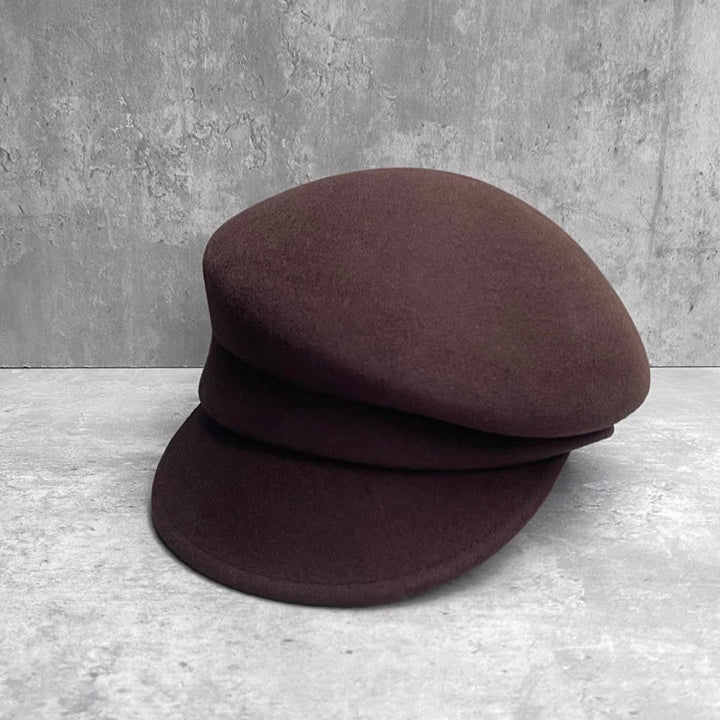 【ホワイト,キャメル即日発送】フェルトキャスケット