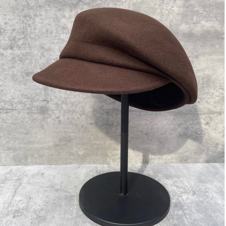 【ホワイト,キャメル即日発送】フェルトキャスケット