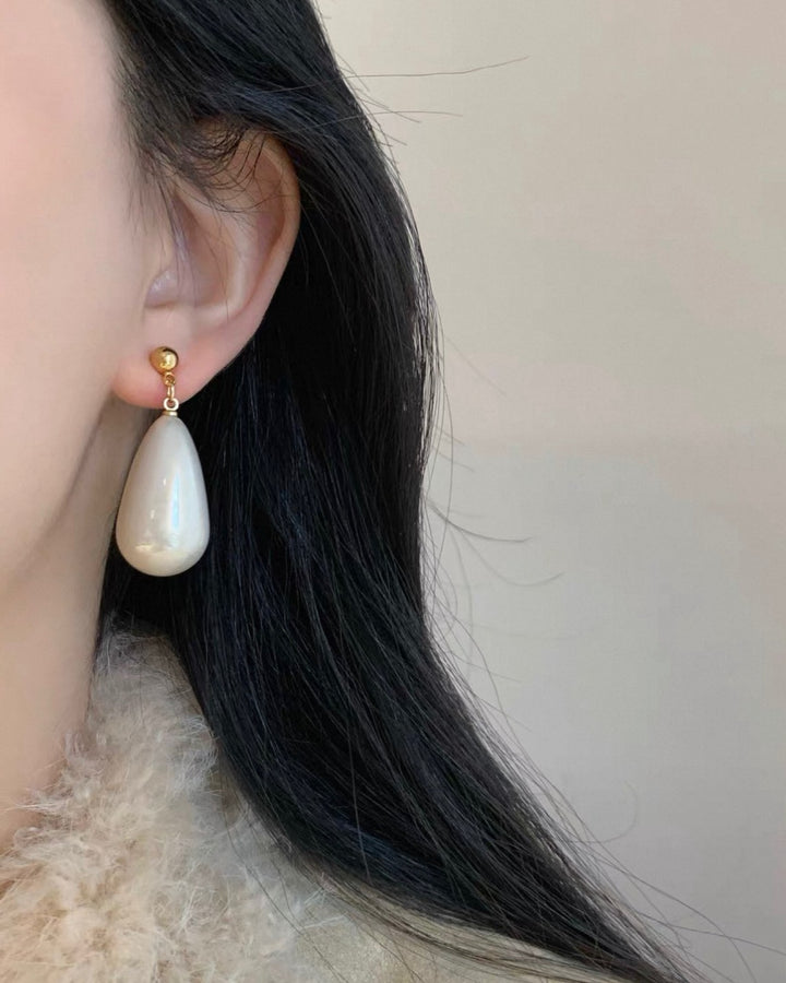 ドロップパールボールピアス