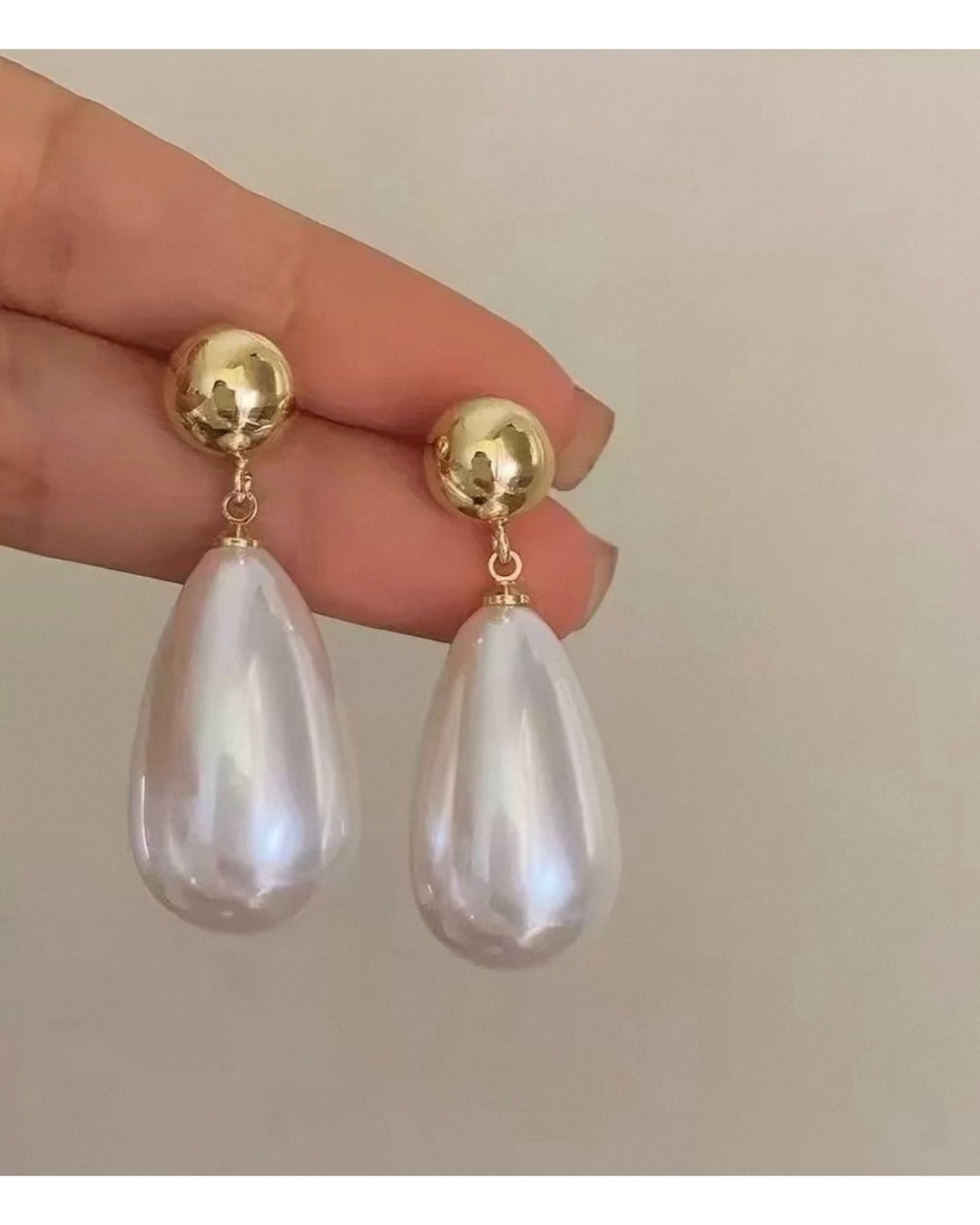 ドロップパールボールピアス