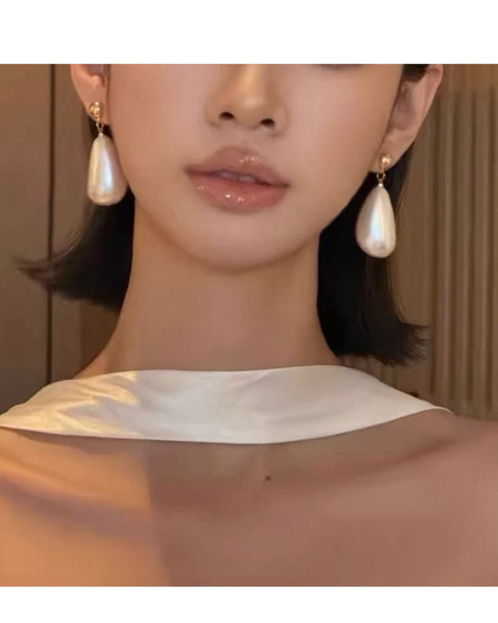 ドロップパールボールピアス