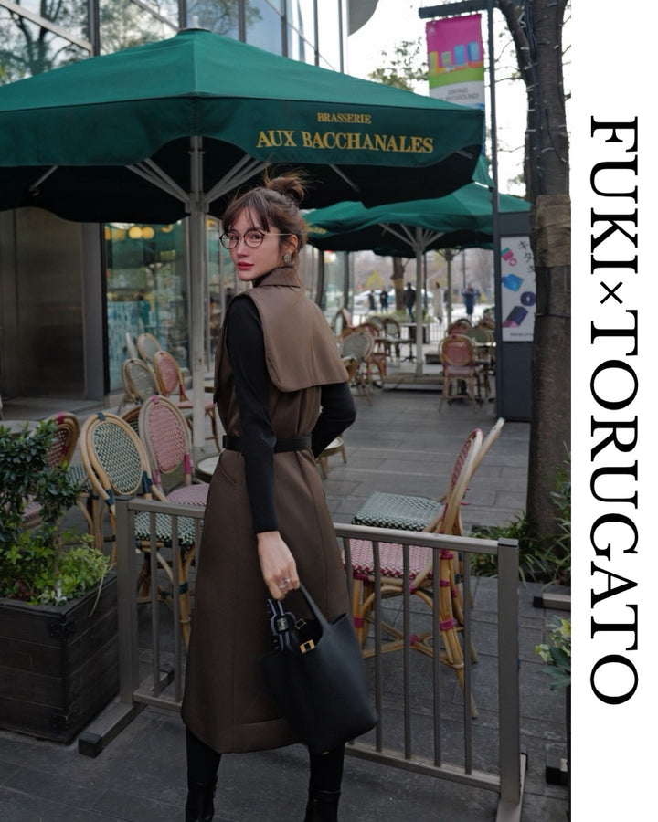 ダブルブレストトレンチジレワンピース