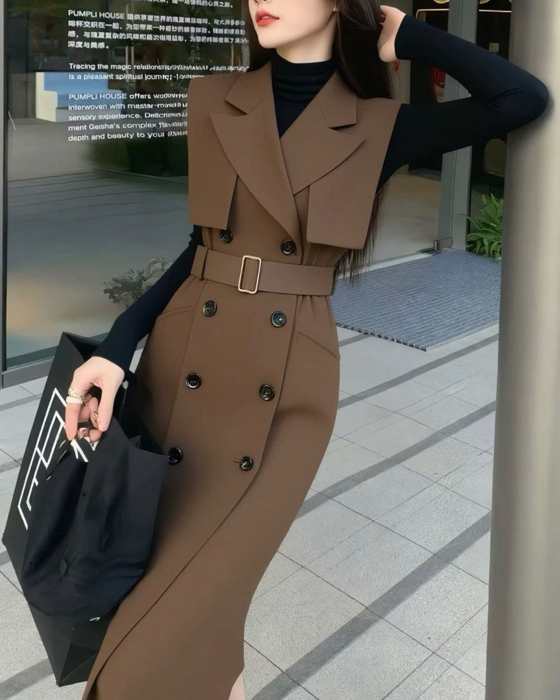 M*M様 Max Maraシルクトレンチ風ジレ　ワンピース ダブルブレストトレンチジレワンピース – TORUGATO