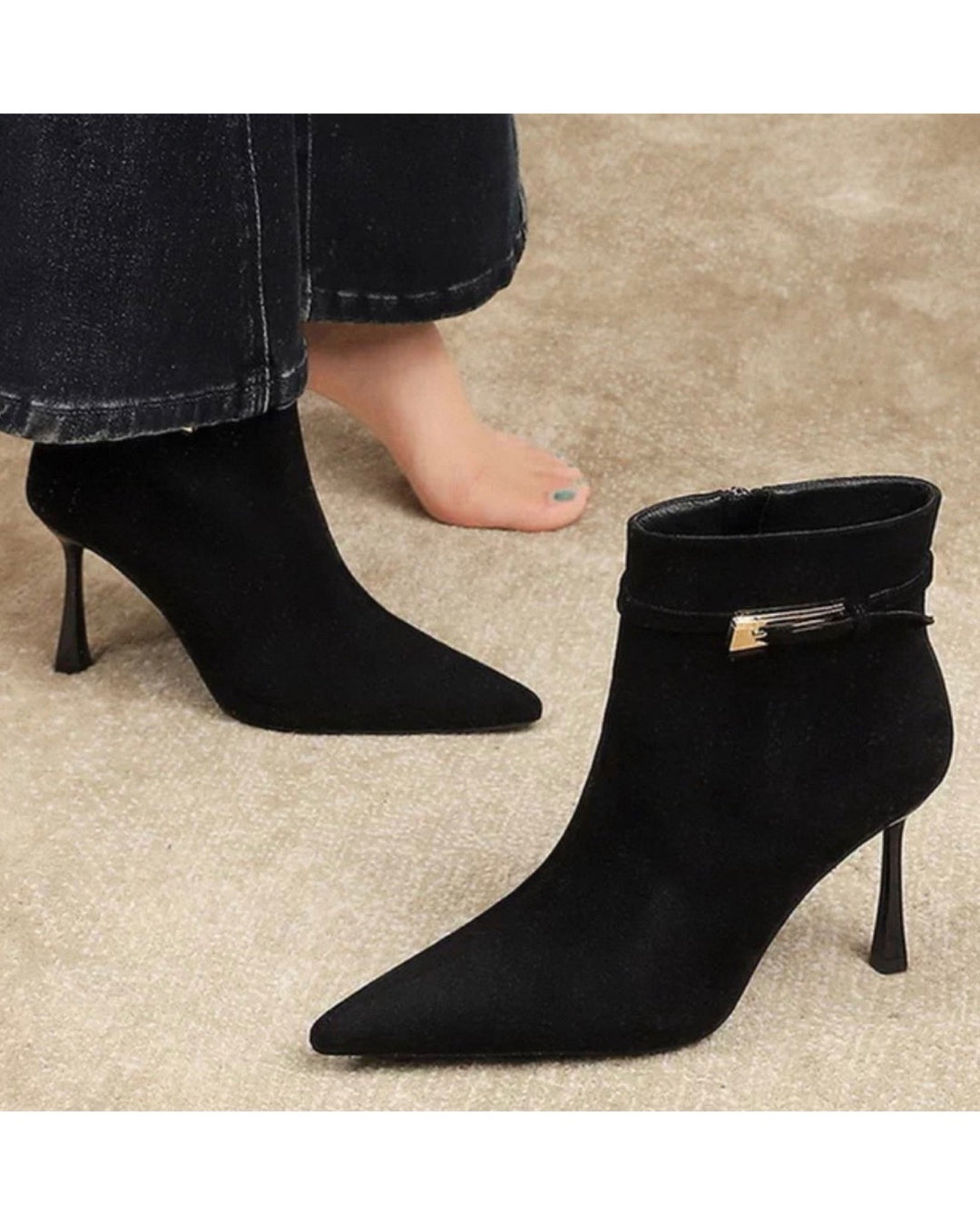 ベルトスウェ―ドショートブーツ