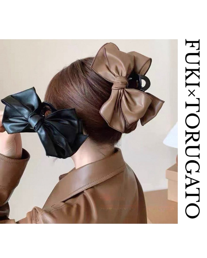 エコレザービッグリボンクリップ