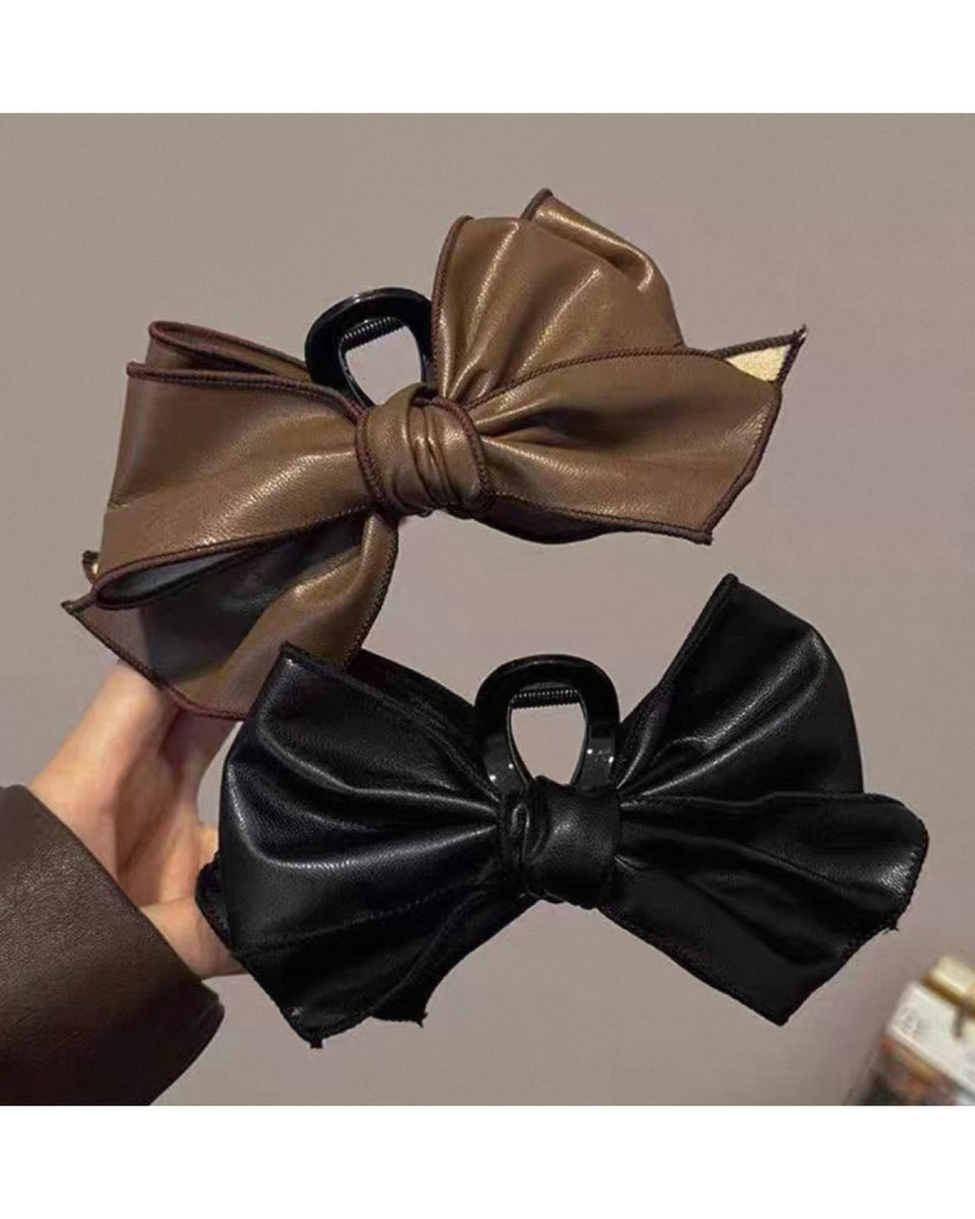 エコレザービッグリボンクリップ