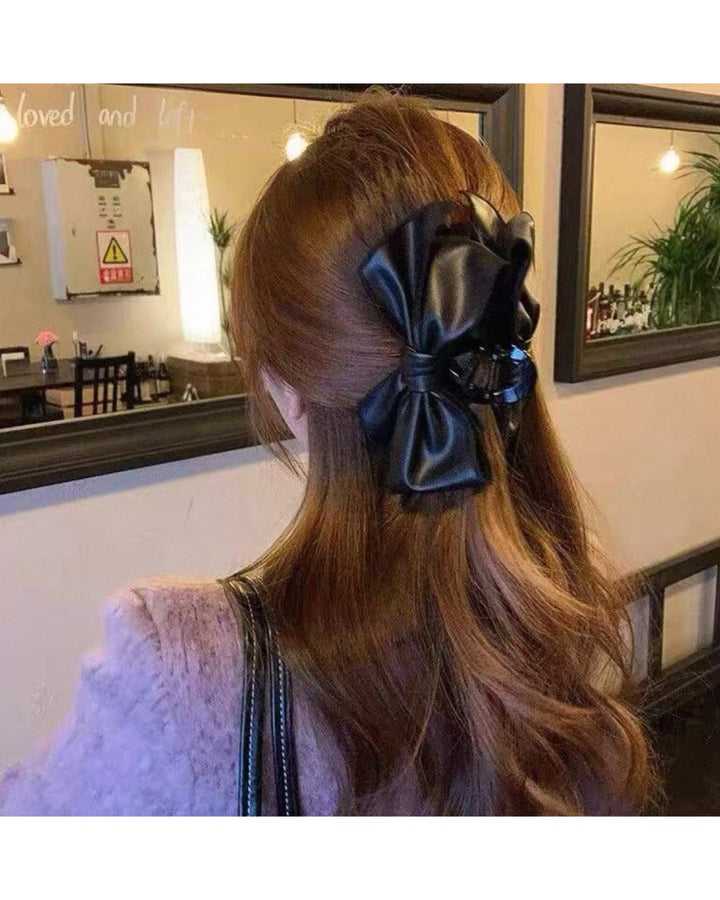 エコレザービッグリボンクリップ