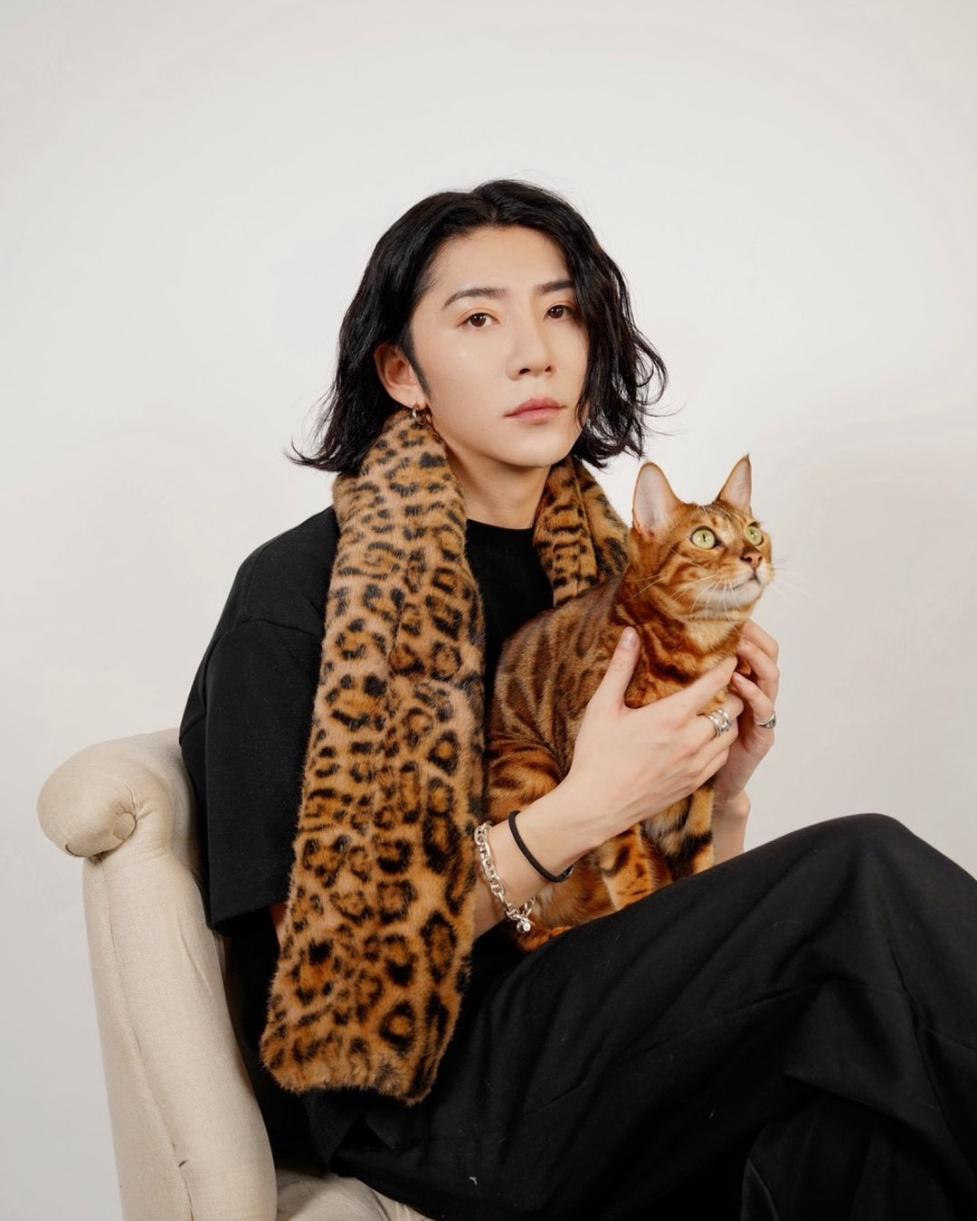 パリスレオパードハット＆マフラー