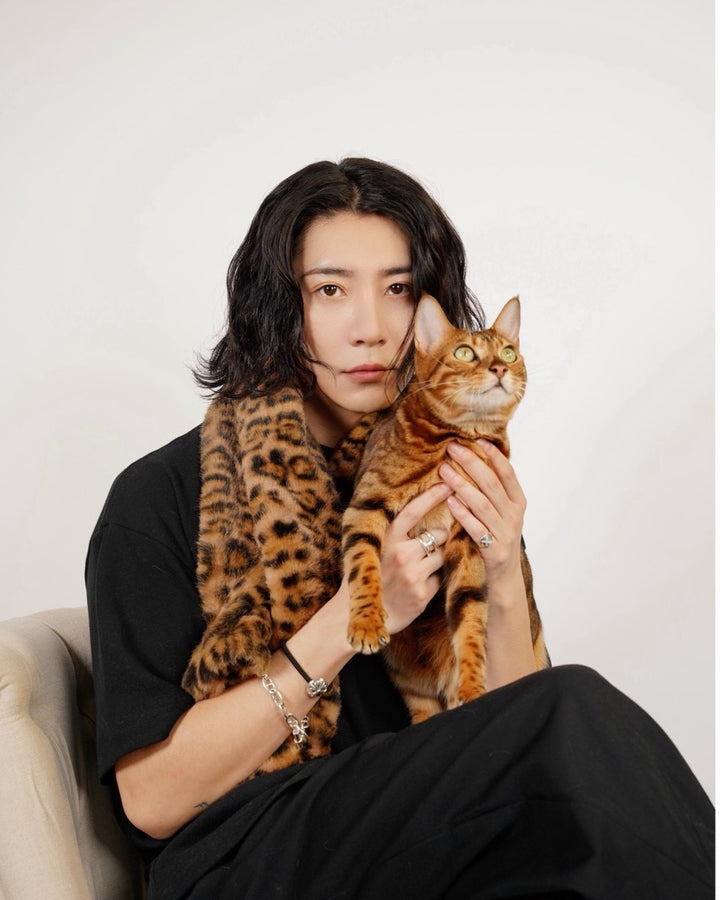 パリスレオパードハット＆マフラー