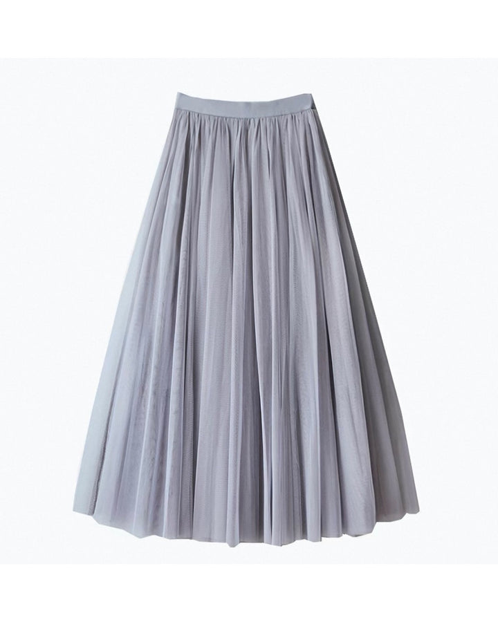 【ブラック即日発送】チュールボリュームロングスカート