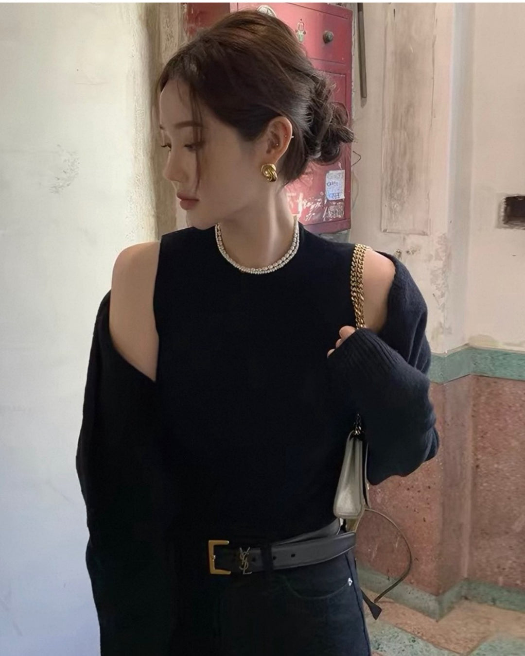 レイヤードニットアンサンブル