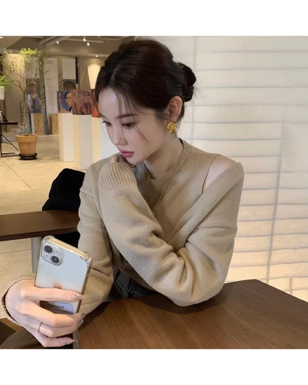 レイヤードニットアンサンブル