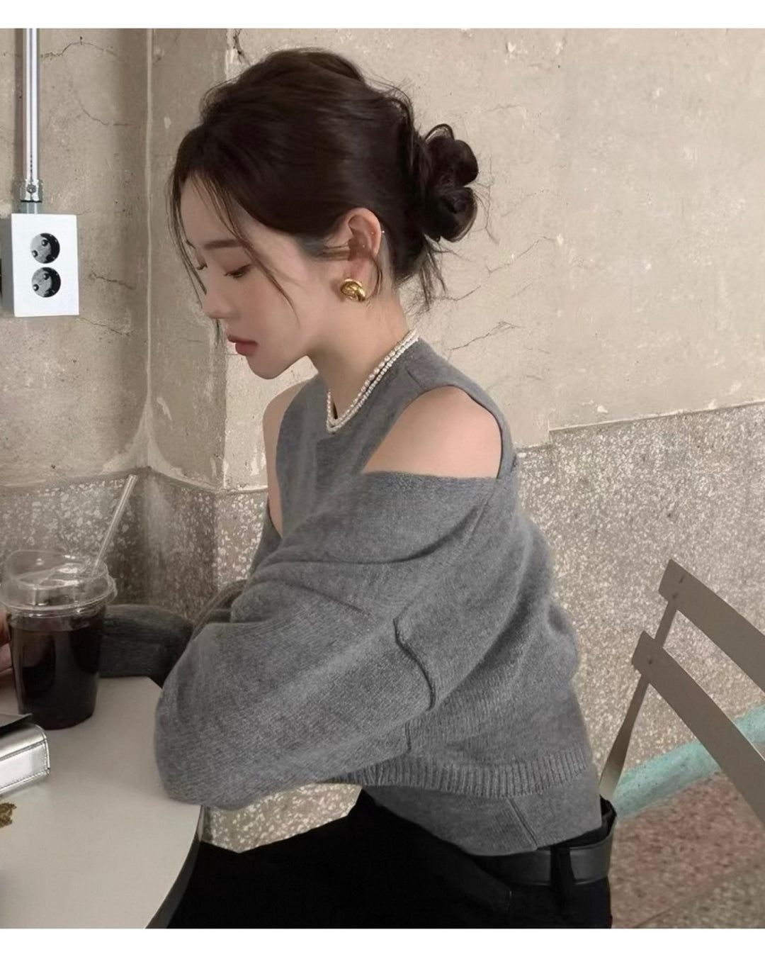 レイヤードニットアンサンブル