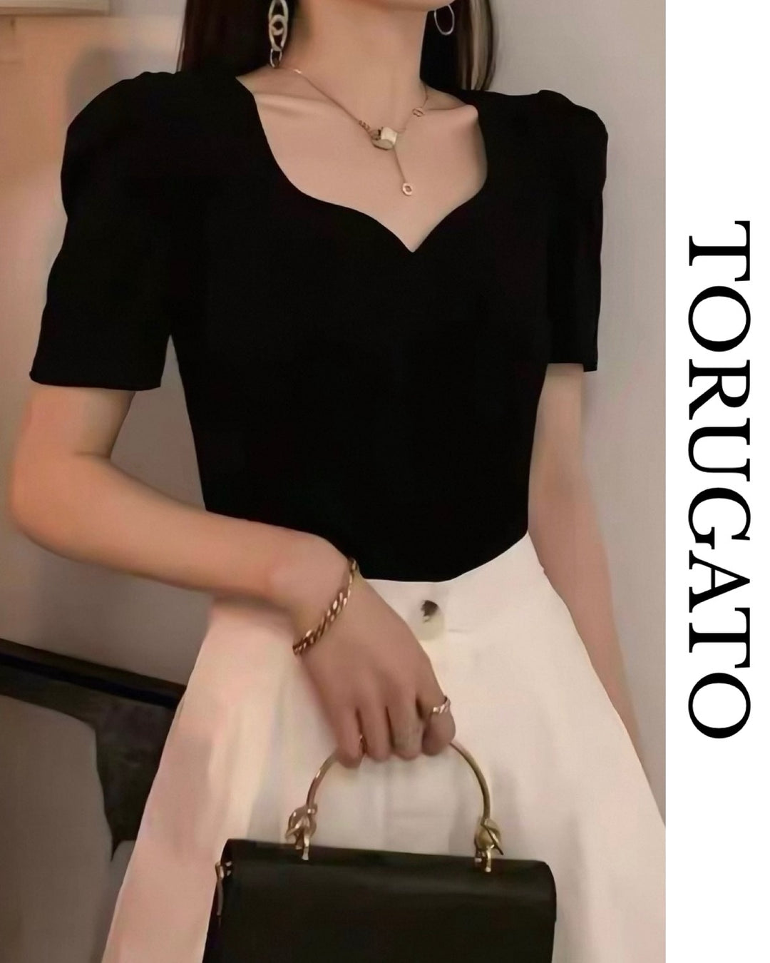 スクエアネックTシャツ（半袖）