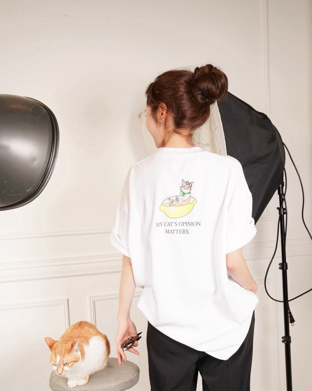 【即日発送】Cat Bath Back Print Tee