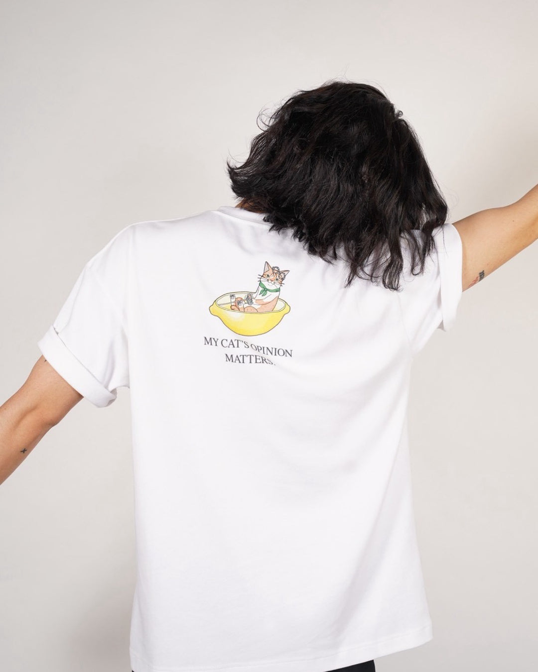 【即日発送】Cat Bath Back Print Tee