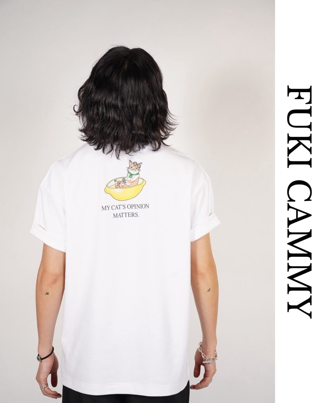 【即日発送】Cat Bath Back Print Tee