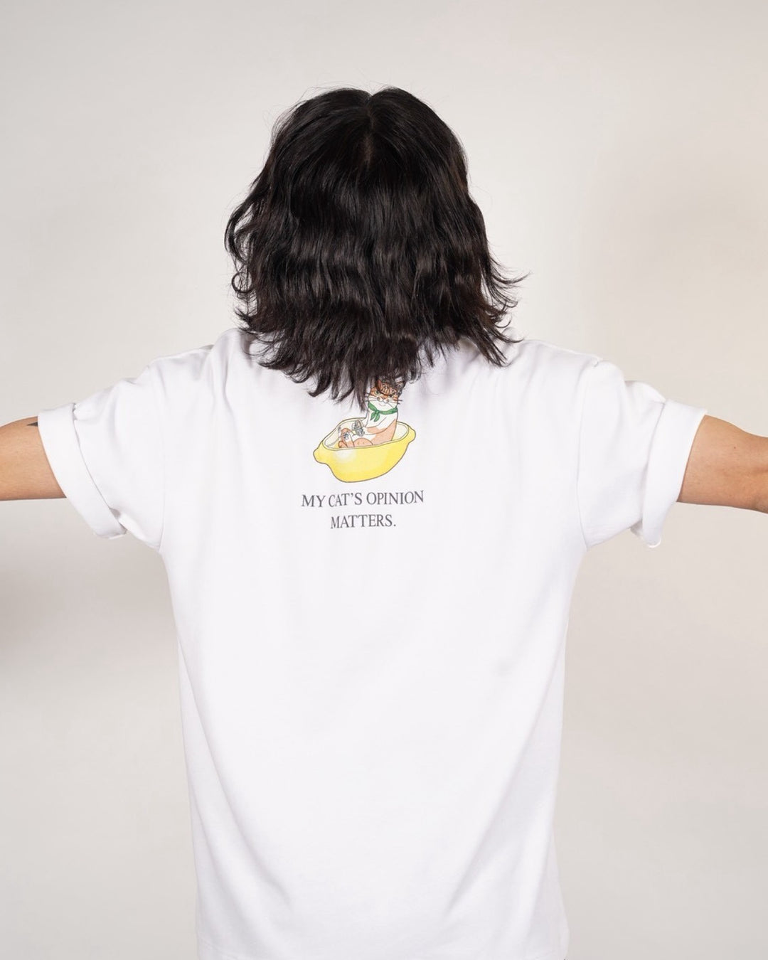 【即日発送】Cat Bath Back Print Tee