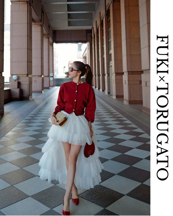 パリレイヤードチュールスカート